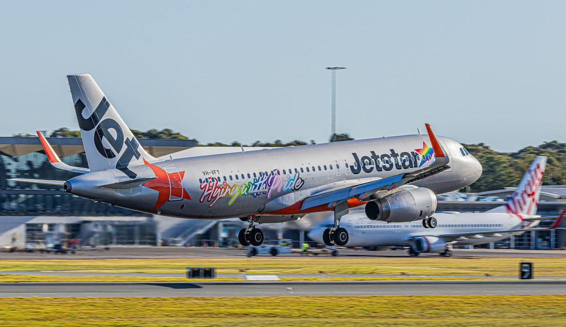 Jetstar A320 at Newcastle Airport
