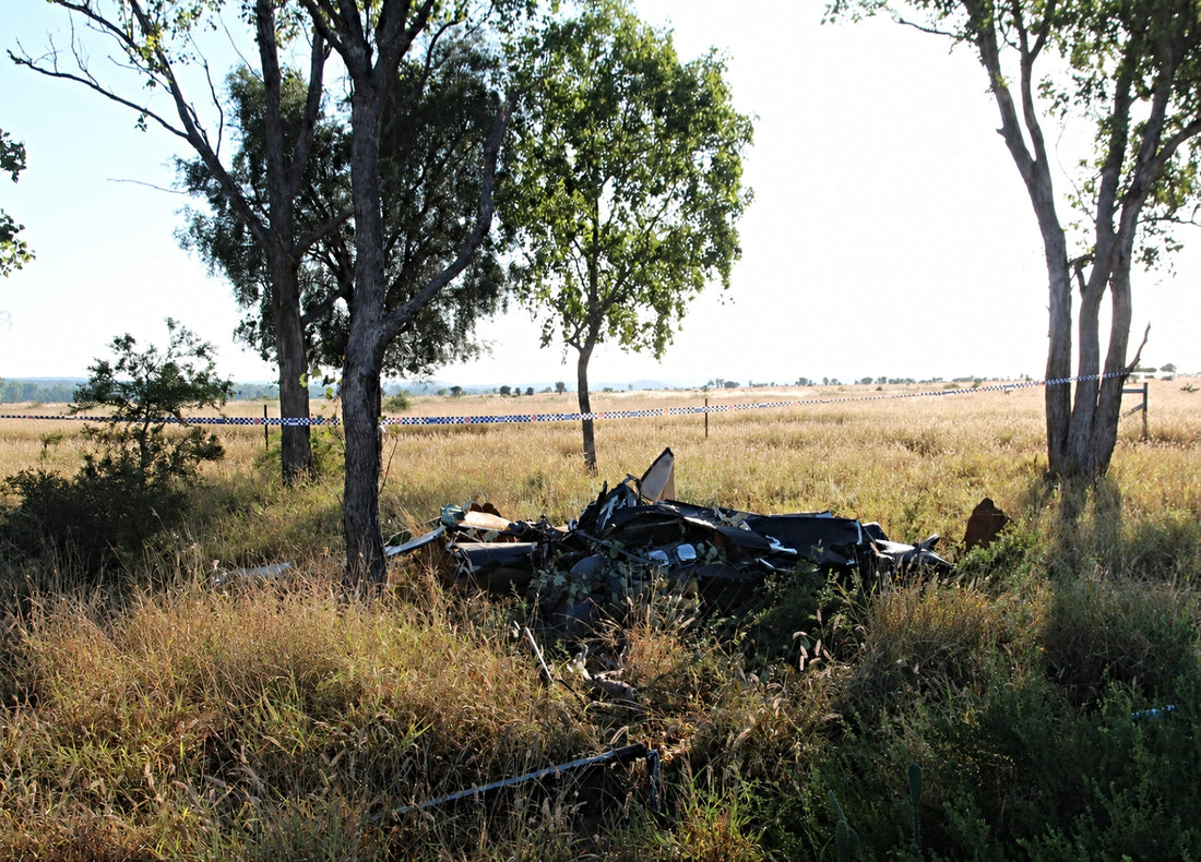 Helicopter wreckage near Jericho Queensland