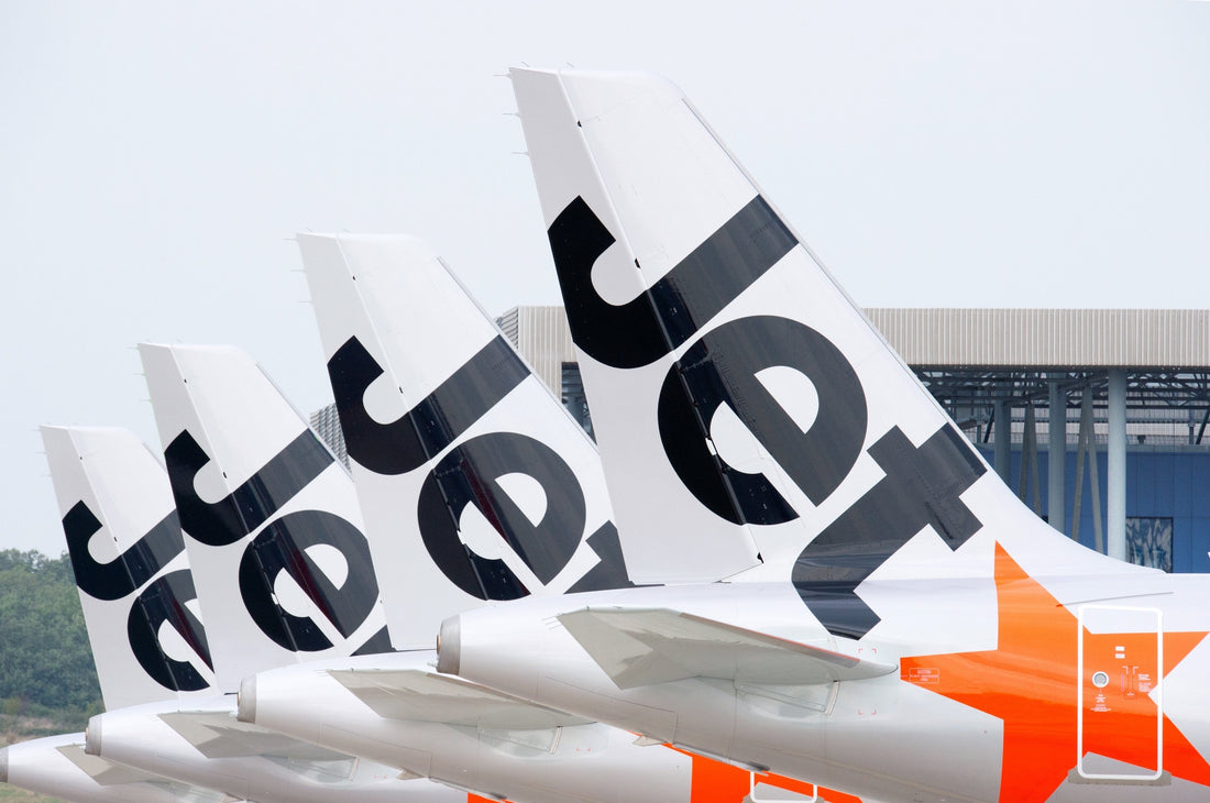 Jetstar A320 tails lined up