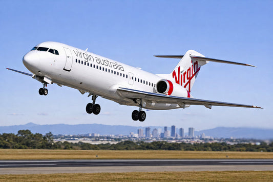 Virgin Australia F100 taking off