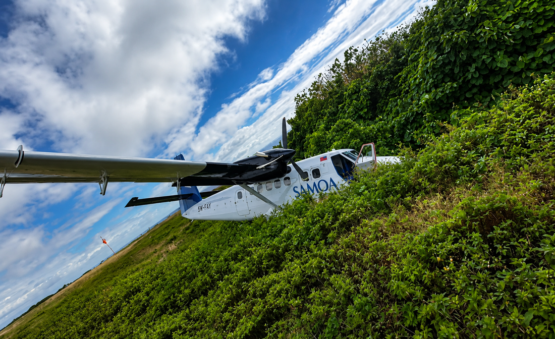Samoa Airways. 5W-FAY. Fitiuta Runway Excursion.