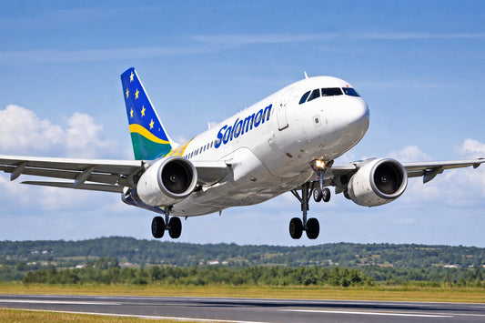 Solomon Airlines A320 taking off