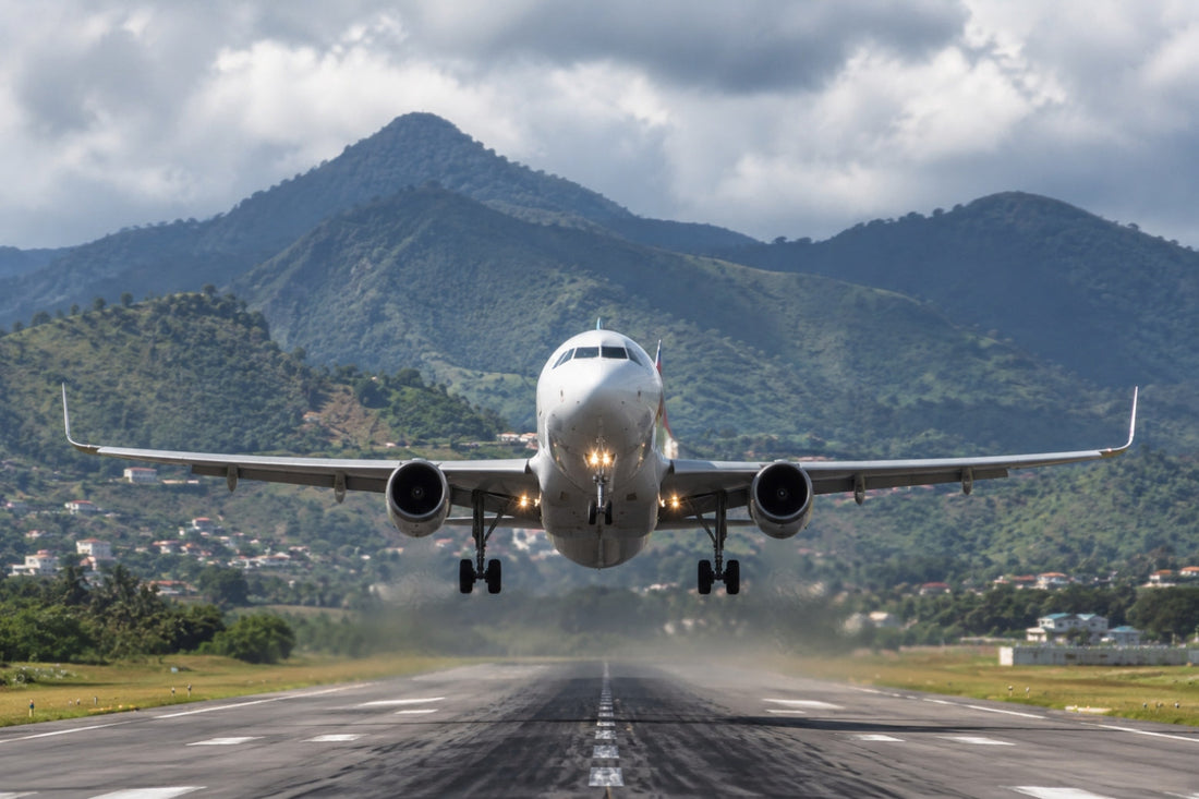 Jet aircraft taking off