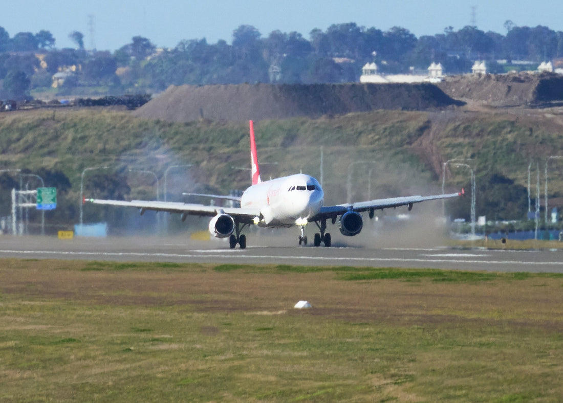Qantas A321 freighter landing at Western Sydney Airport
