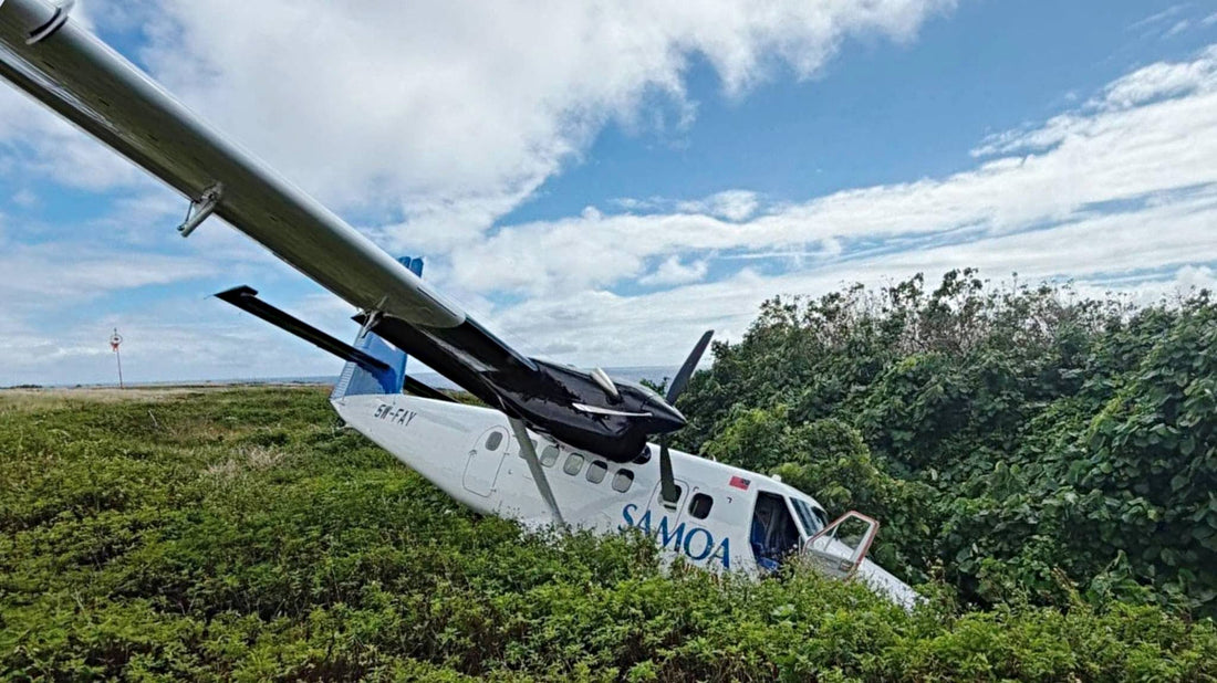 Samoa Airways Twin Otter Fitiuta Runway Excursion