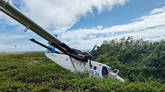 Samoa Airways Twin Otter Fitiuta Runway Excursion