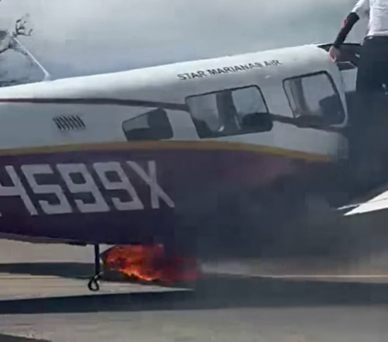 Star Marianas Air wheel bay fire