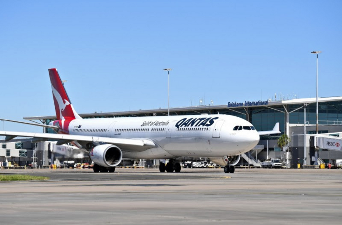 Qantas A330 at Brisbane Airport